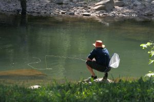 Fishing at Hyco Lake in North Carolina